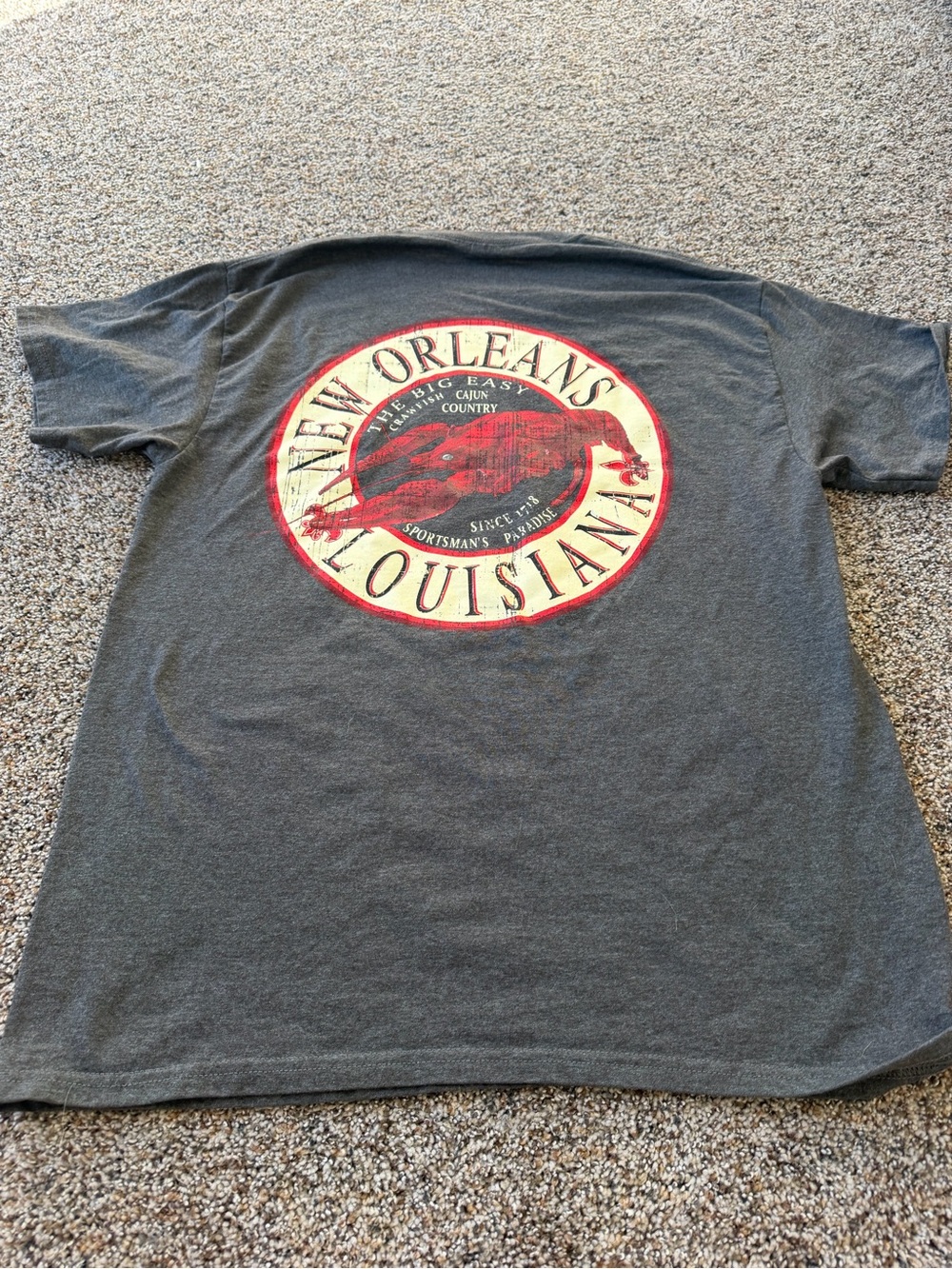 New Orleans Louisiana Crawfish Graphic T Shirt Big Easy Cajun Country Souvenir
